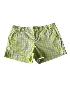 Khakis by Gap sunkissed shorts square pattern lime color with pockets